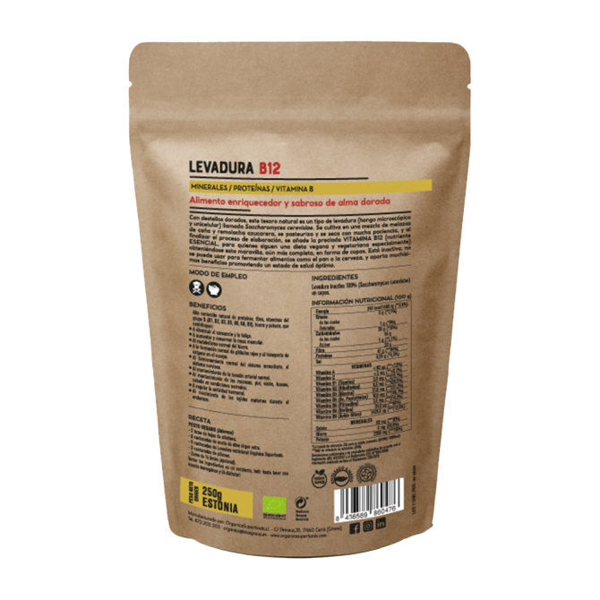 Nutritional Yeast B12 Label