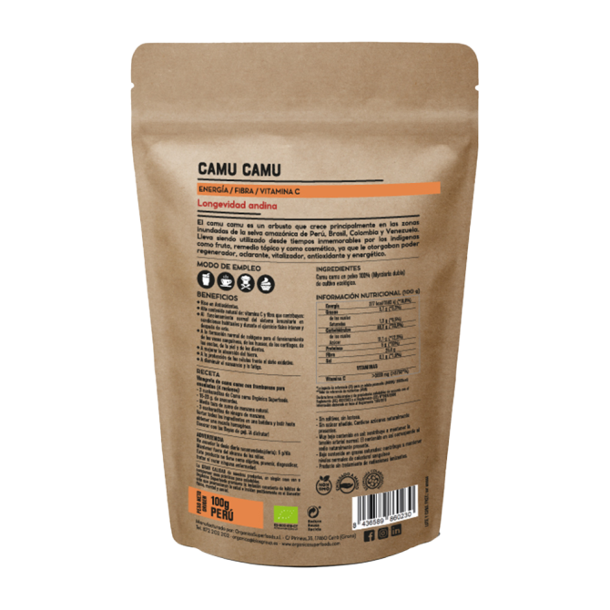 Organic Camu Camu Label