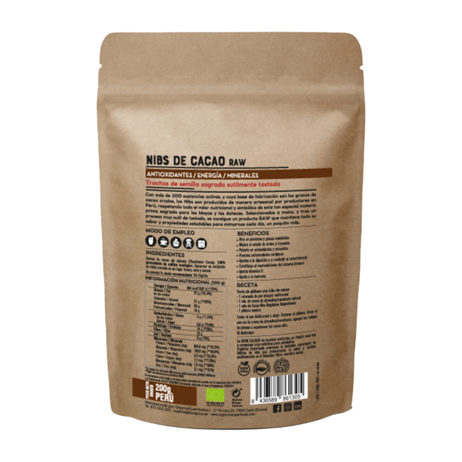 Organic Cocoa Nibs Label