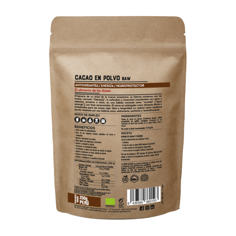 Organic Cocoa Powder Label