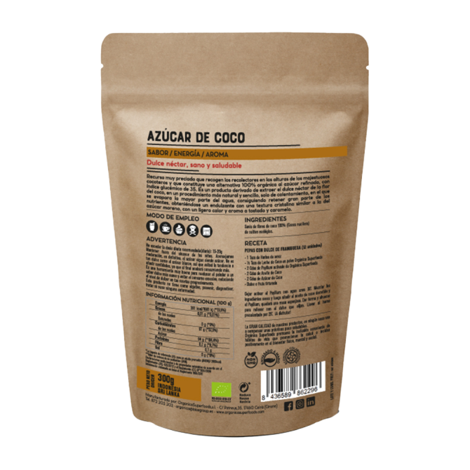 Organic Coconut Sugar Label