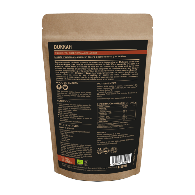 Organic Dukkah Spices Label