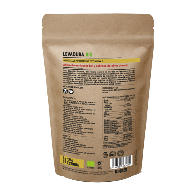 Organic Nutritional Yeast Label