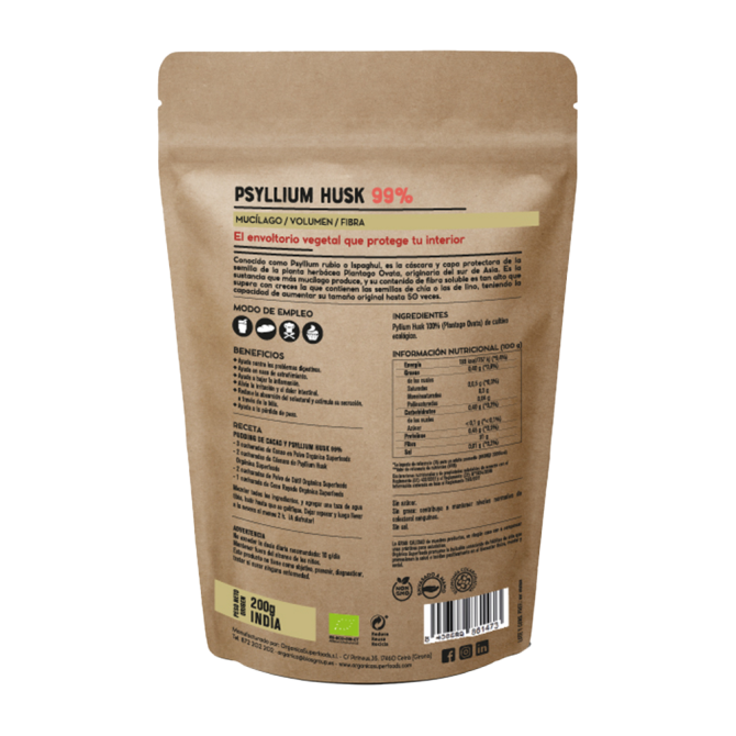 Organic Psyllium Husk Label