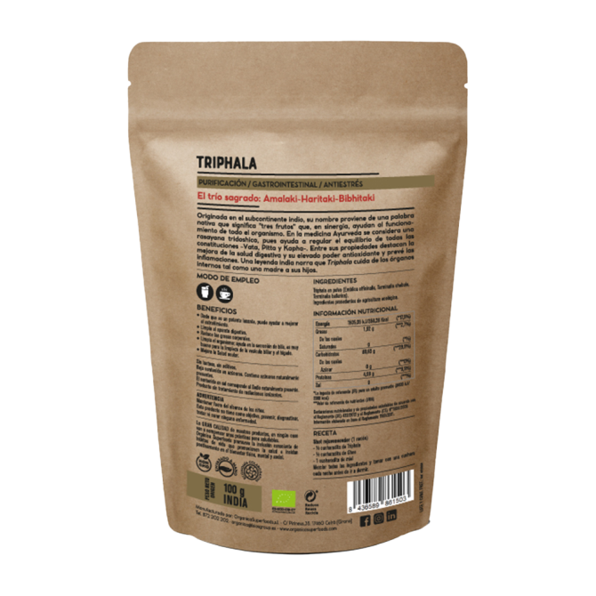 Organic Triphala Label